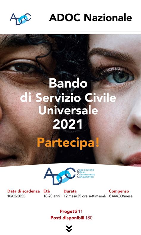 SERVIZIO CIVILE UNIVERSALE BANDO 2021 Integrazioni E Proroga Della