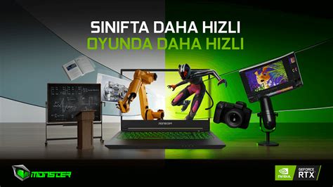 Teknoloji tutkunları GeForce RTXli Monster Notebooklar ile sınıfta