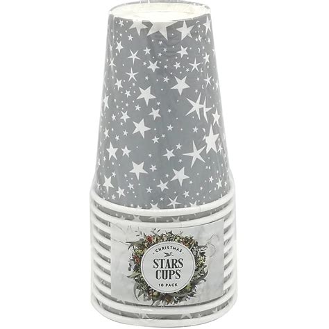 Christmas Stars Cups 10 Pack Woolworths