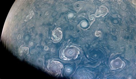 Juno Mission Spies Vortices Near Jupiters North Pole Spaceref