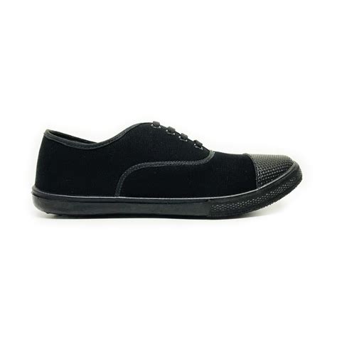 Bata Textile Black Canvas Shoes Wisdom Batalk