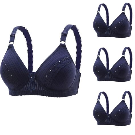 Ywdj Plus Size Strapless Bras For Women 4 Pack Closure In Back Sexy