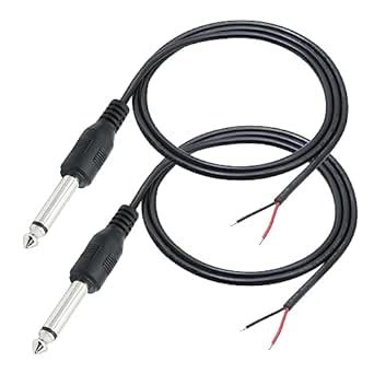 Ft Mm Male Plug To Bare Wire Open End Audio Cable Ts Pole Mono