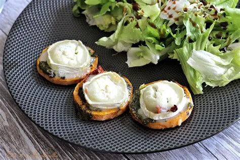 Patate douce en tartines chèvre pesto Recette de Lolo et sa