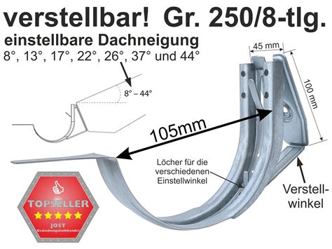 Paket Verzinkt Stirnbretthalter Verst Rkt Inkl Verstellwinkel