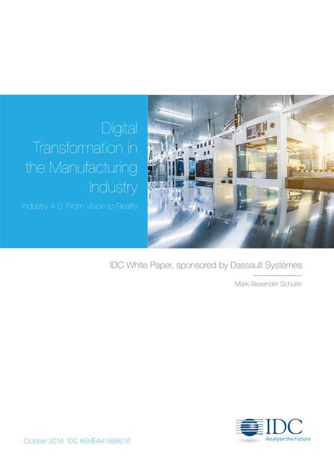 Pdf Digital Transformation In The Manufacturing Industrybranden Wp Content Uploads 2017 01