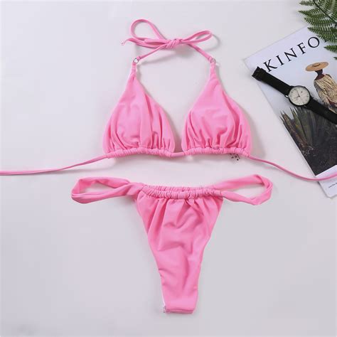 Thong Bikini Swimsuit For Women Brazilian String Bikinis Bathing Suit