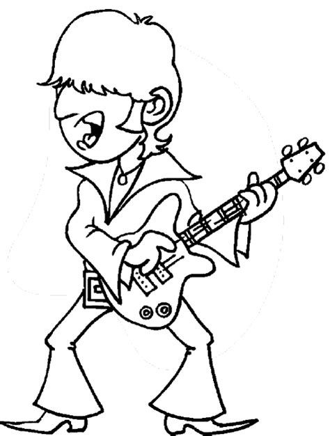 Coloriages Guitariste Métiers et Professions Dessins à colorier