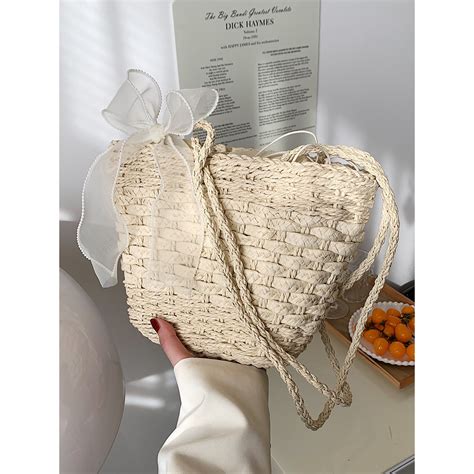 Literary Leisure All Match Seaside Vacation Straw Woven Bag New Simple