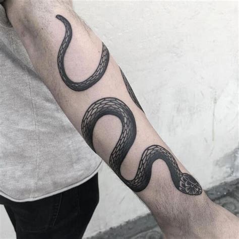 Snake Tattoo Around Forearm