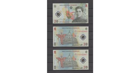 ROMANIA 2021 20 Lei X 2 ECATERINA TEODOROIU 2 Bancnote Serii