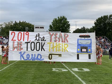 Football run through sign | Cheerleading signs, Football banner ...