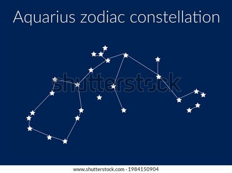 Aquarius Zodiac Constellation Sign Stars On Stock Vector Royalty Free 1984150904 Shutterstock