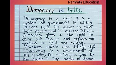 Essay On Democracy In India How To Write Essay On Democracy