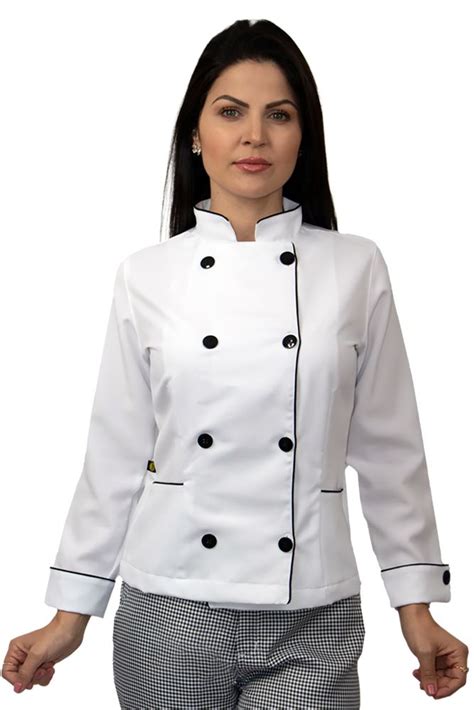 Demorgan Uniformes Dolmã chef de cozinha feminina