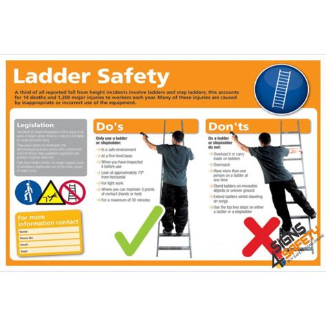 Ladder Safety Poster Free