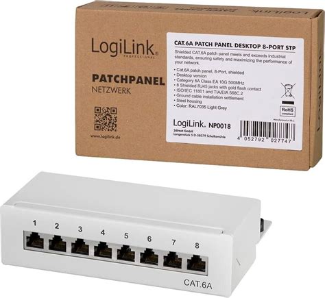 Logilink Patchpanel Cat A Tisch Wand Port Grau Acc New Ebay