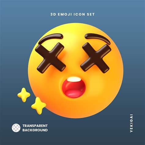 Premium Psd Dying Face 3d Emoji Illustrations Pack