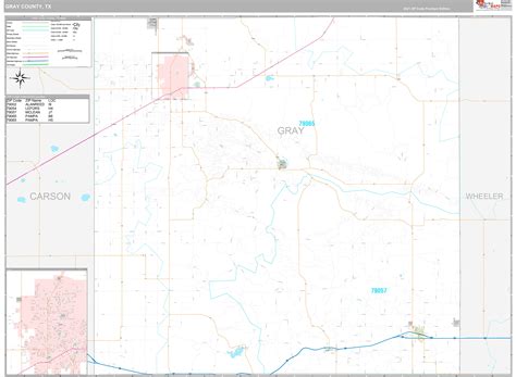 Gray County, TX Wall Map Premium Style by MarketMAPS - MapSales