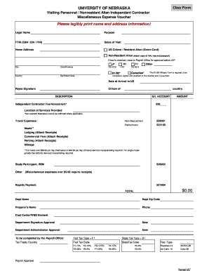 Miscellaneous Expenses - Fill and Sign Printable Template Online