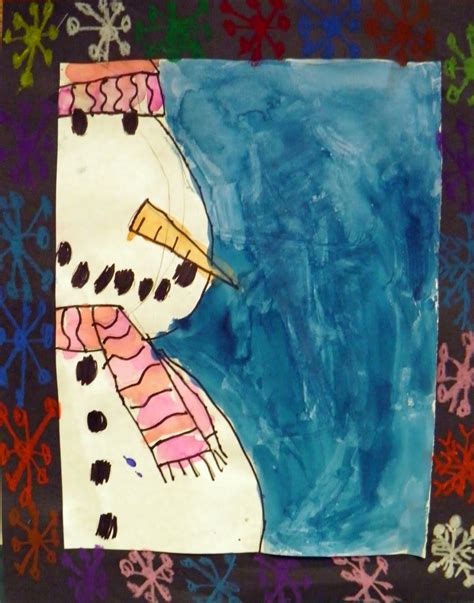 Art Dish: Snowmen Painting