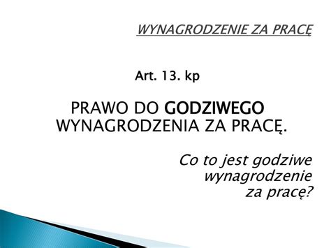 WYNAGRODZENIE ZA PRACĘ ppt pobierz