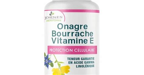 3 CHENES HUILE DONAGRE BOURRACHE VITAMINE E 150 CAPSULES