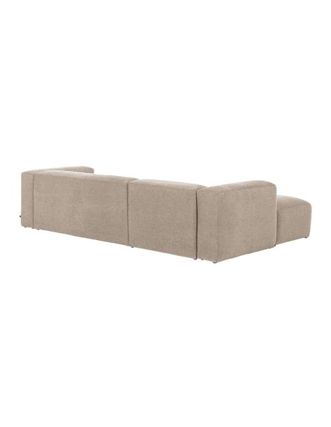 Sof Blok Plazas Chaise Longue Izquierdo Beige Cm Kave Home