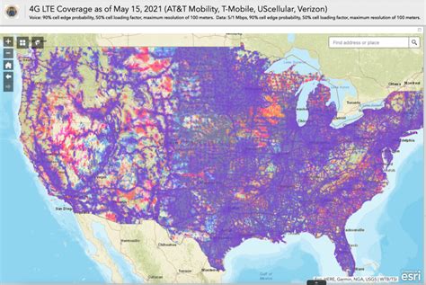 FCC Publishes New Cellular Carrier LTE Coverage Map - Mobile Internet ...