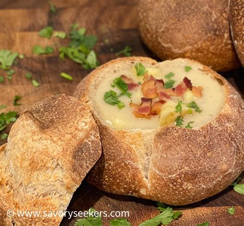 Clam Chowder Bread Bowl Clam Chowder Bread Bowl Recipe Bread Bowls