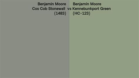 Benjamin Moore Cos Cob Stonewall Vs Kennebunkport Green Side By Side