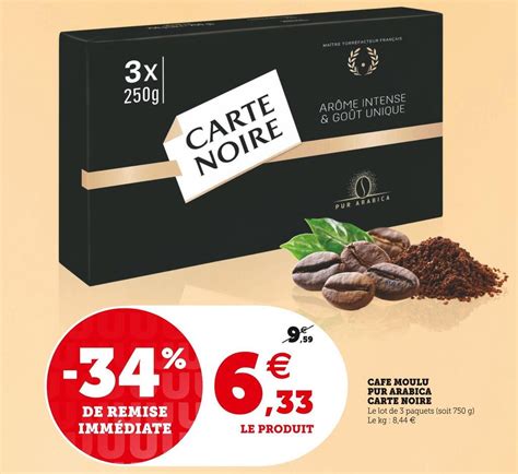 Promo Carte Noire Cafe Moulu Pur Arabica Chez Super U