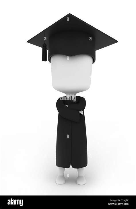 Cartoon Graduate Man Graduation Gown Hi Res Stock Photography And