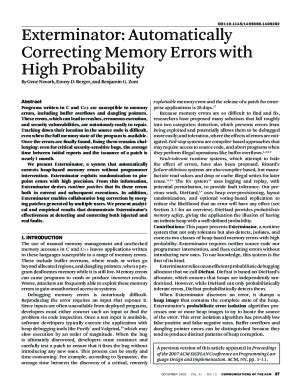 Fillable Online Automatically Correcting Memory Errors With High