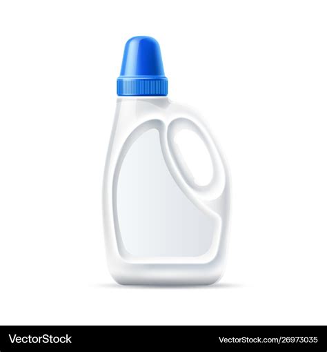 D Laundry Detergent Bottle Blank Mockup Vector Image