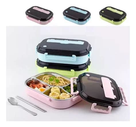 Lunchera Termica Vianda Conservadora Comida Acero Triple En Venta En