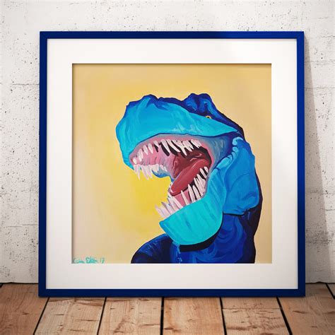 Dinosaur Art Print Dinosaur Wall Art Pop Art Prints T-rex - Etsy