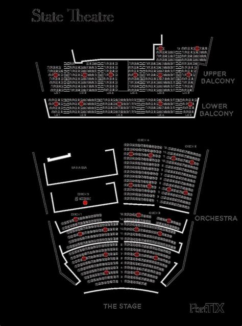 state theater seating chart | Seating charts, State theatre, Theater ...