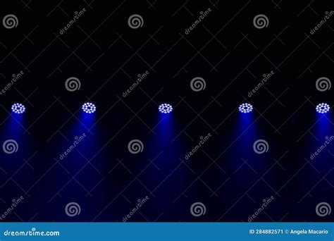 Set of Stage Lights in a Theater. Stock Image - Image of concert ...