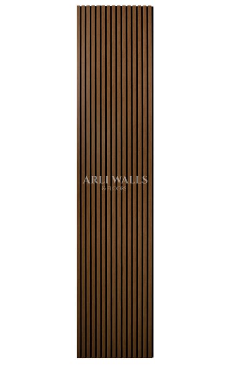 Walnoot Akoestische Houten Wand Paneel 275 X 60 CM Arli Walls