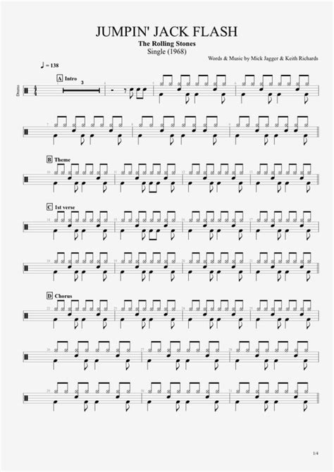 Jumpin Jack Flash Tab By The Rolling Stones Guitar Pro Full Score