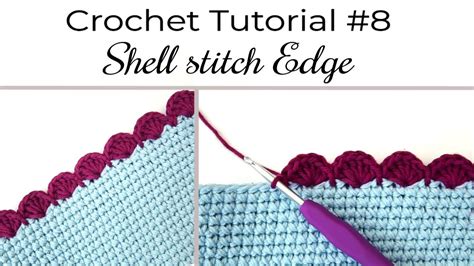 Easy Crochet Shell Stitch Border Shell Stitch Edge Youtube