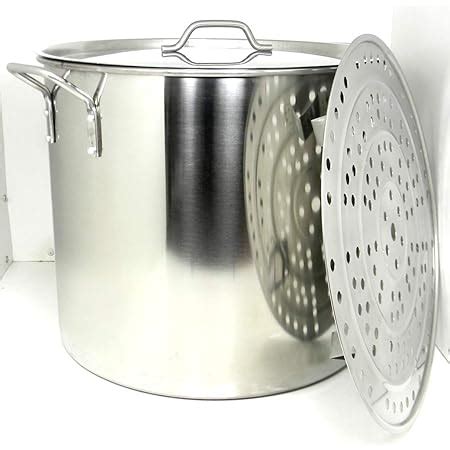 Amazon 100 Quart Stainless Steel Stock Pot With Rack Lid