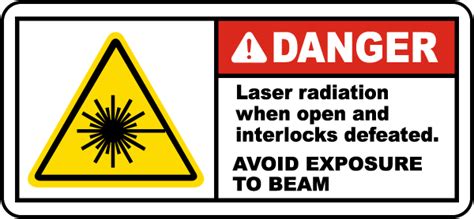 Laser Radiation When Open Label J By Safetysign