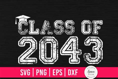 Class Of 2043 Graduation Svg Graphic By Anna Design · Creative Fabrica