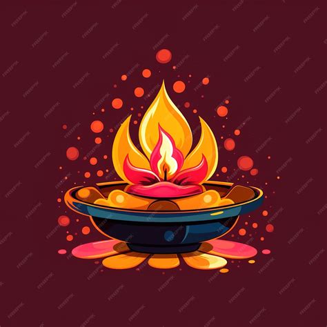 Premium AI Image | A cartoon illustration of a diwali festival