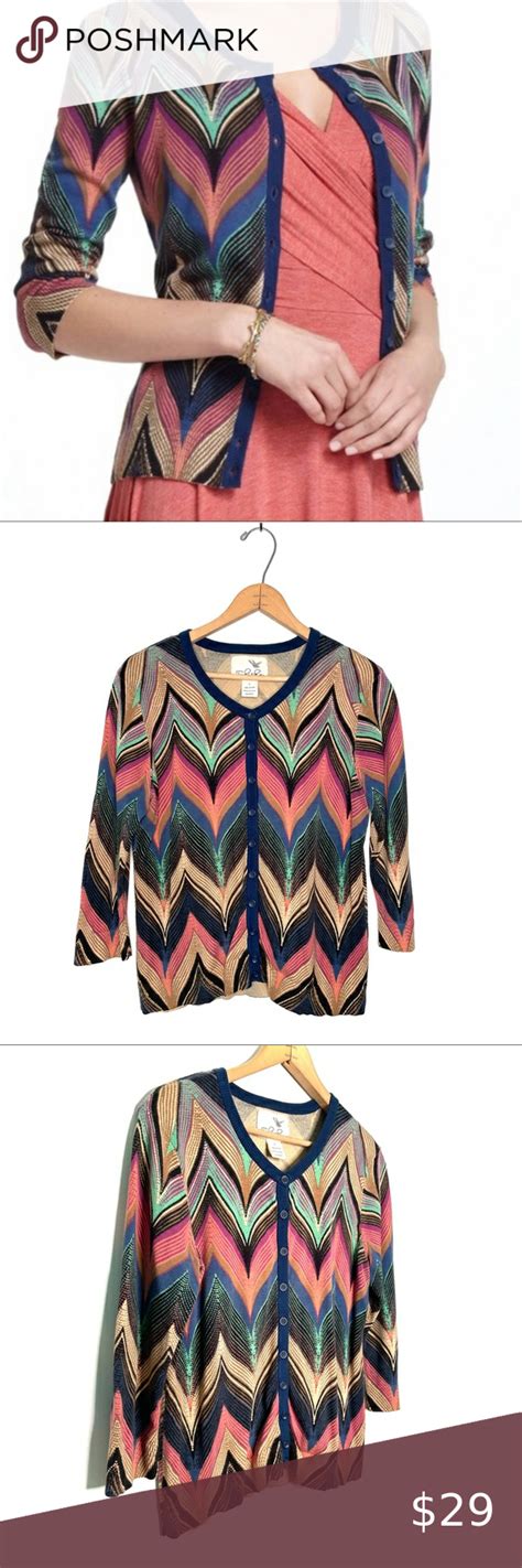 Anthro Tabitha Seared Chevron Cardigan Sweater