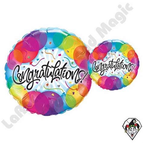 Qualatex 18 Inch Round Congratulations Balloons Foil Balloon 1ct