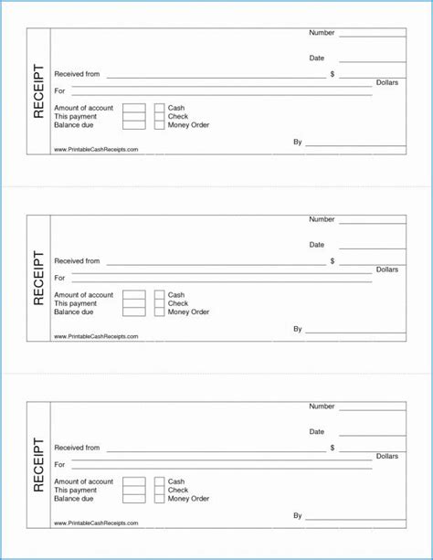 Blank Money order Template Unique Free Printable Receipt Template ...