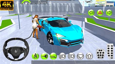 Super Car Villa Female Officer Oil Refuel Driving Gameplay 3D Driving